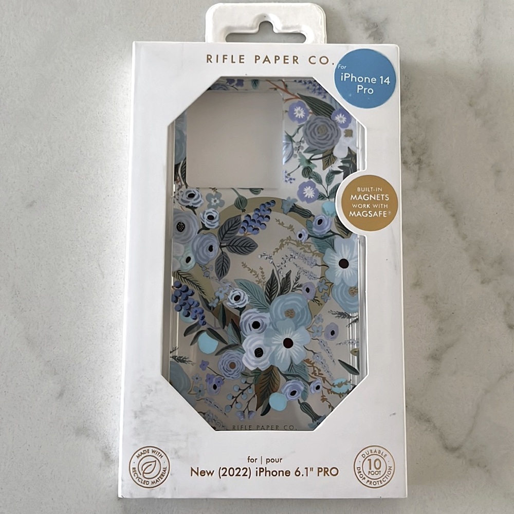Rifle Paper Co Garden Party Blue iPhone 14 Pro Case